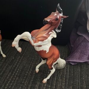 Breyer Horse Collectible Rare Find Rearing Silver Bay Pinto Stallion Model Horse